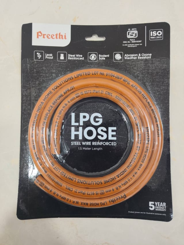 Preeth LPG Hose Pipe 1.5 MTR