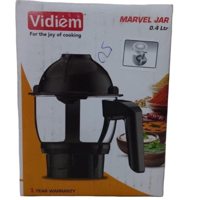 Jar Assly SS 0.4 LTR with Handle (Black)